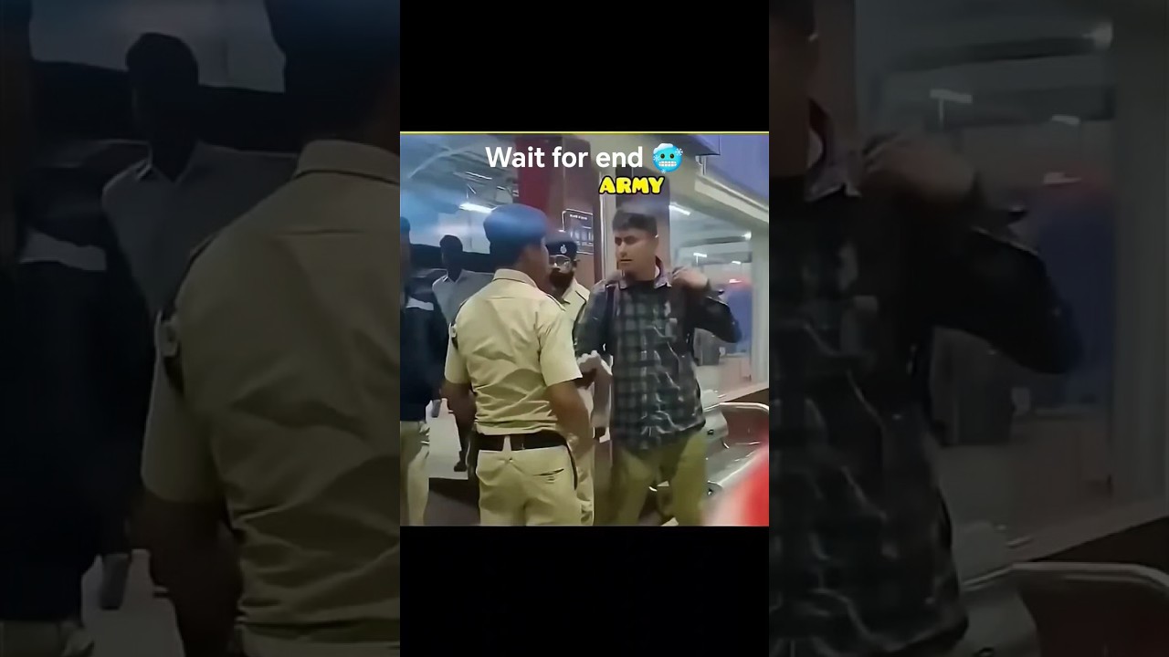 police officer slapped on army officer| wait for end #army #armypolice #armypower #police