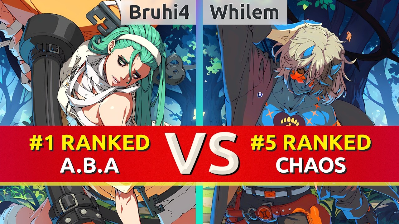 GGST ▰ Bruhi4 (#1 Ranked A.B.A) vs Whilem (#5 Ranked Chaos). High Level Gameplay