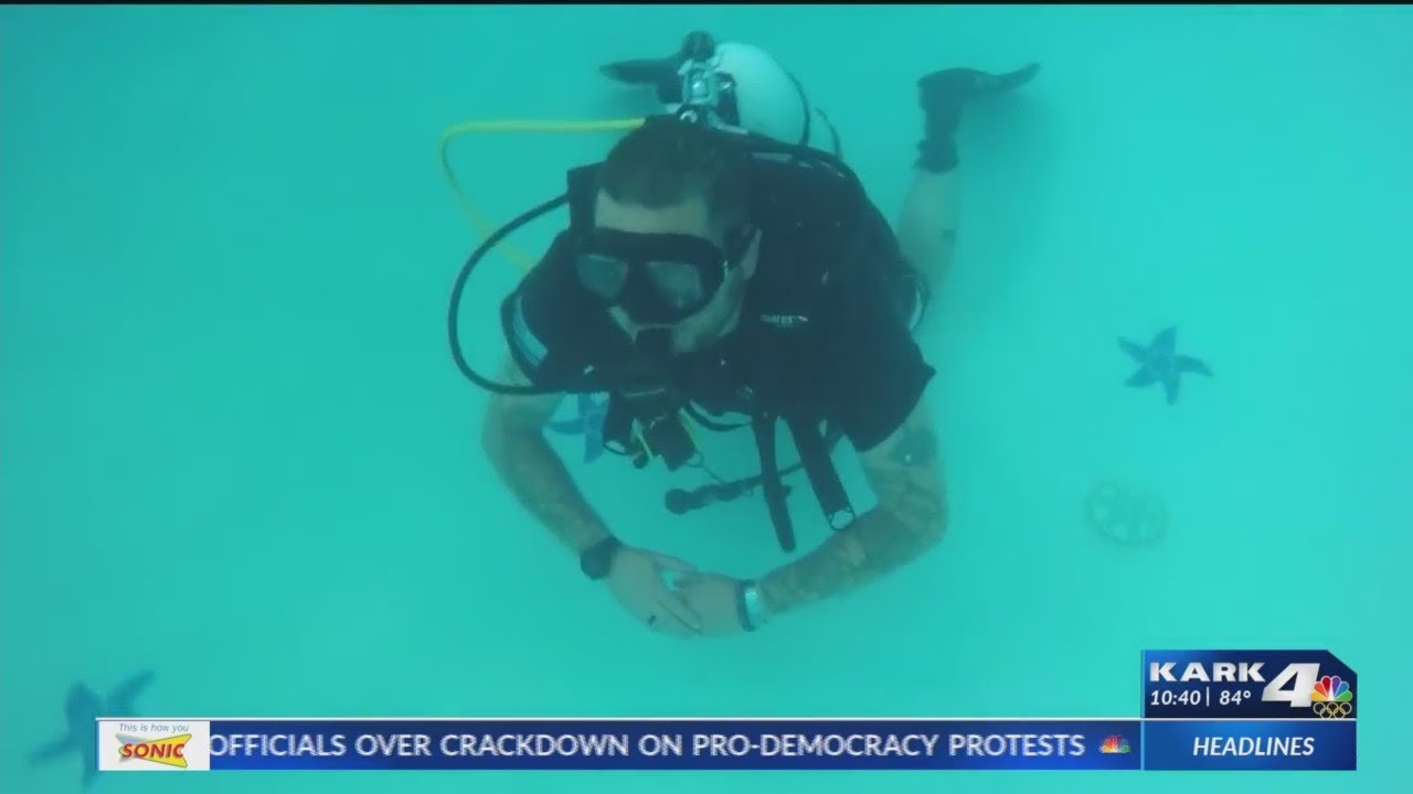 Veterans fight battle against PTSD by diving underwater to find balance