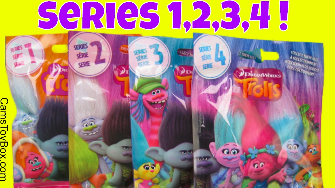 Trolls Series 1 2 3 4 Blind Bags Dreamworks Surprise Toys Names Opening Toy Fun for Kids