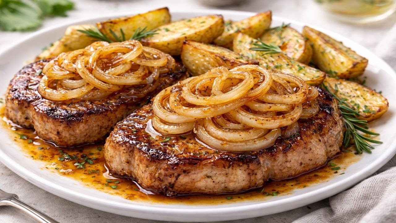 It’s really simple pork recipe! Juicy and incredibly delicious pork steaks.