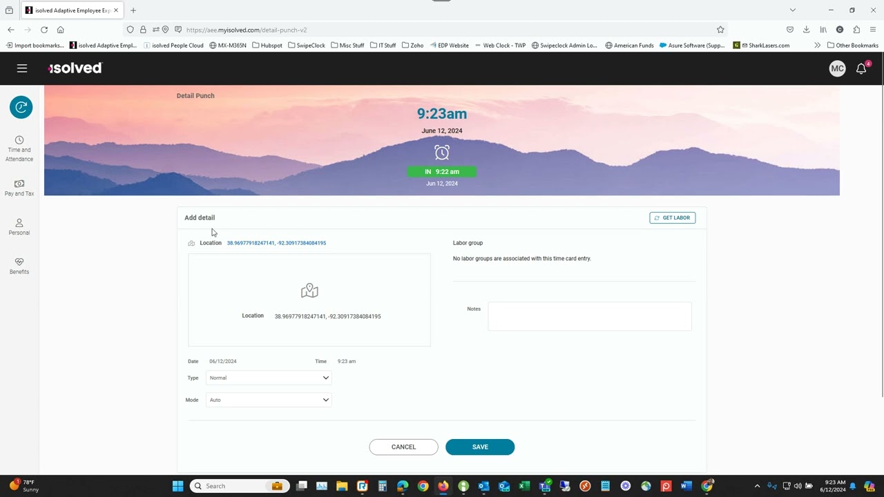 How to Clock In and Out Tutorial iSolved Employee Portal Updated