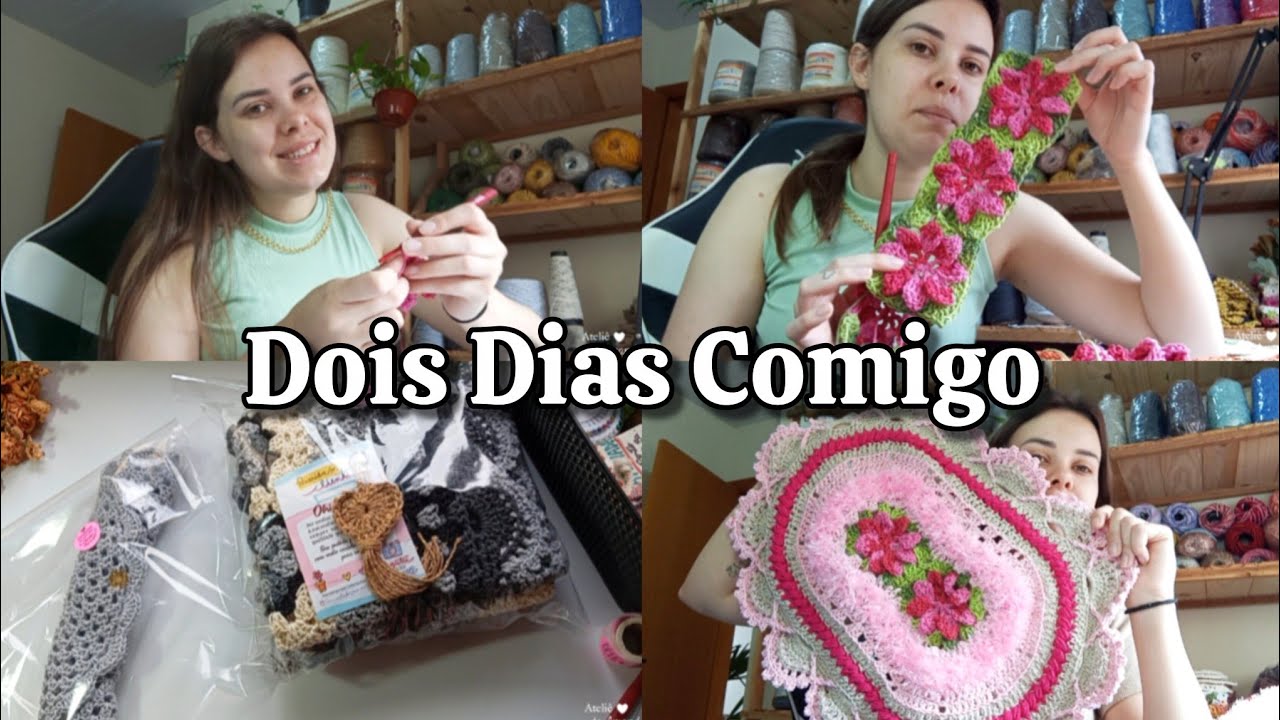 Rotina de uma crocheteira // Dois Dias de produ&ccedil;&atilde;o #crochet #croche #vlog 