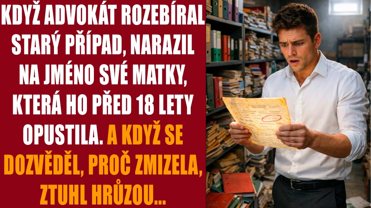 Když advokát rozebíral starý případ, narazil na jméno své matky, která ho před 18 lety opustila. A..