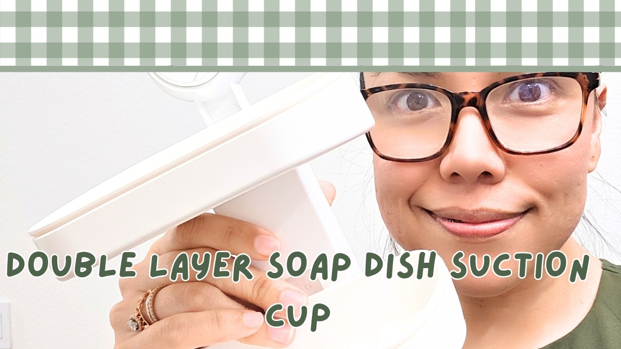TAILI Double Layer Soap Dish Suction Cup Soap Holder, Tub and Kitchen Sink, Drill-Free, Removable