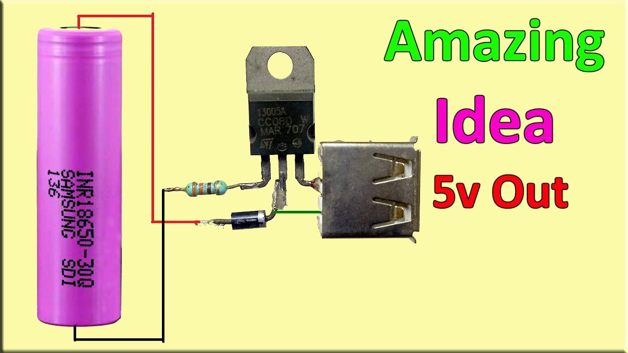 Amazing Circuit Using One Transistor, 3.7v To 5v Boost Converter, DIY 5v Boost Converter Circuit
