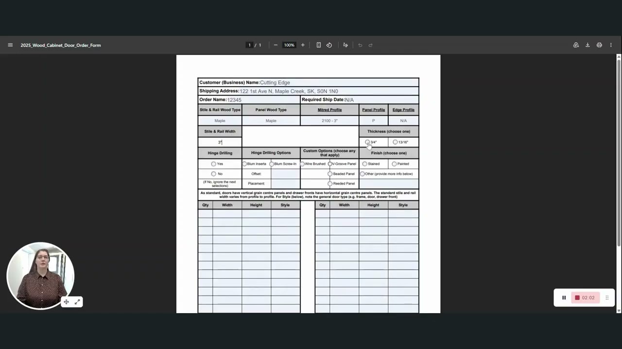 How To Order Mitred Doors (Fillable PDF Guide)