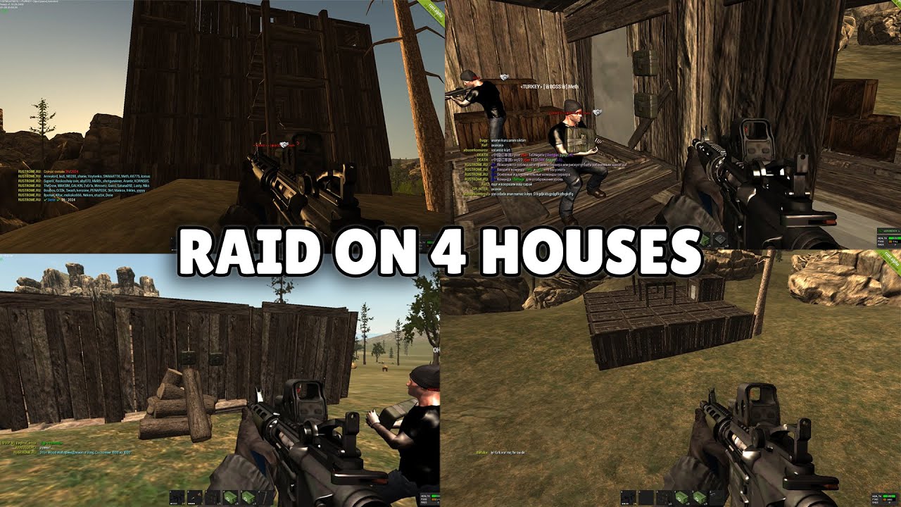 RUST LEGACY RAID ON 4 HOUSES +50 ONLİNE -RustRome-