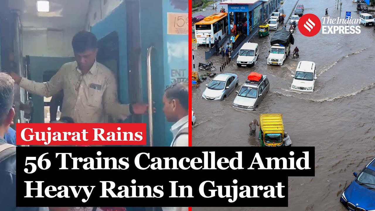 Gujarat Rains: Amid Heavy Rainfall, 56 Trains Cancelled; Ahmedabad Issues Safety Advisory