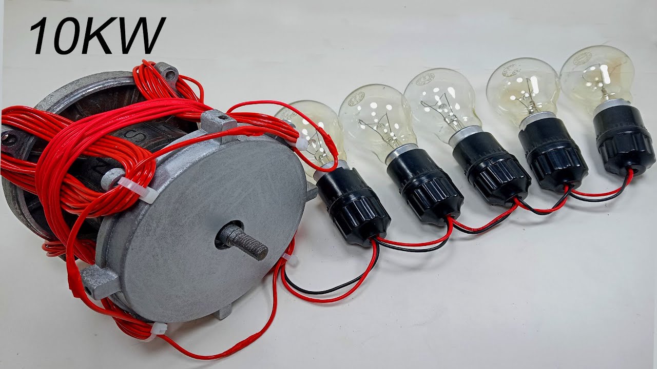 New Technique How to make  240V 10KW AC Current First Electric Generator