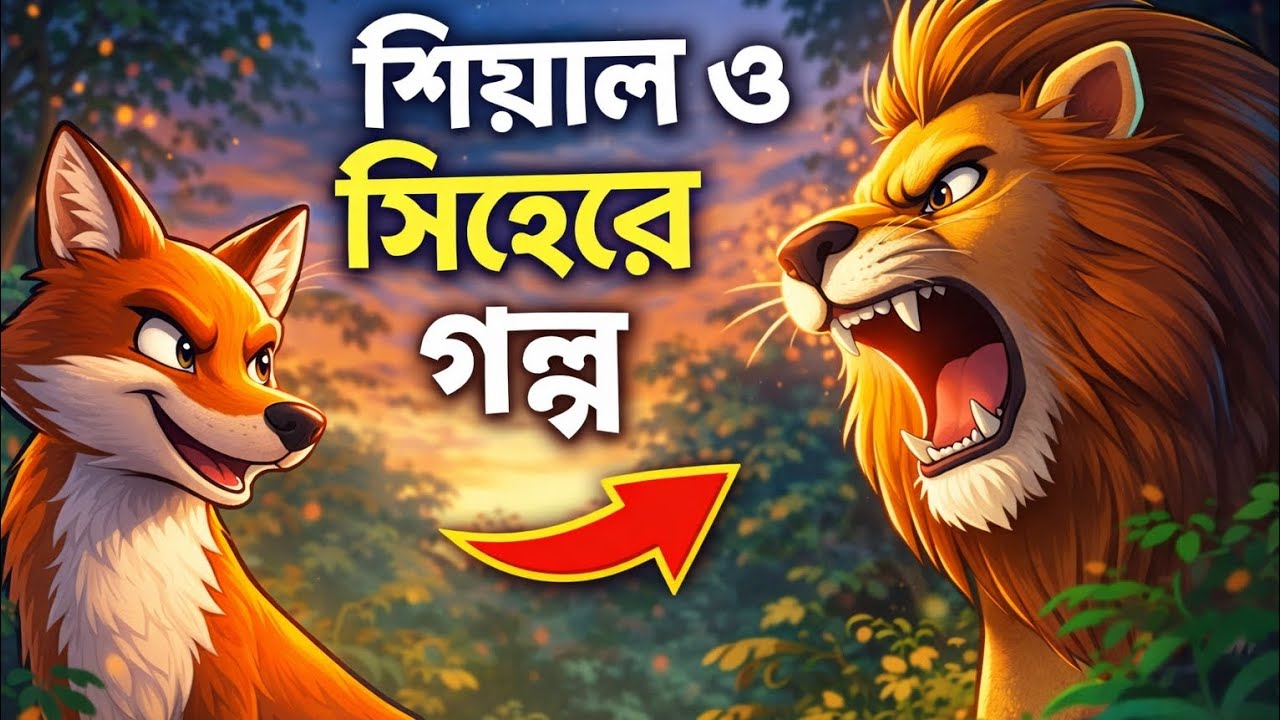 শিয়াল ও সিংহের গল্প ।।#story #cartoon #animation #viralvideo #banglacartoon #story 