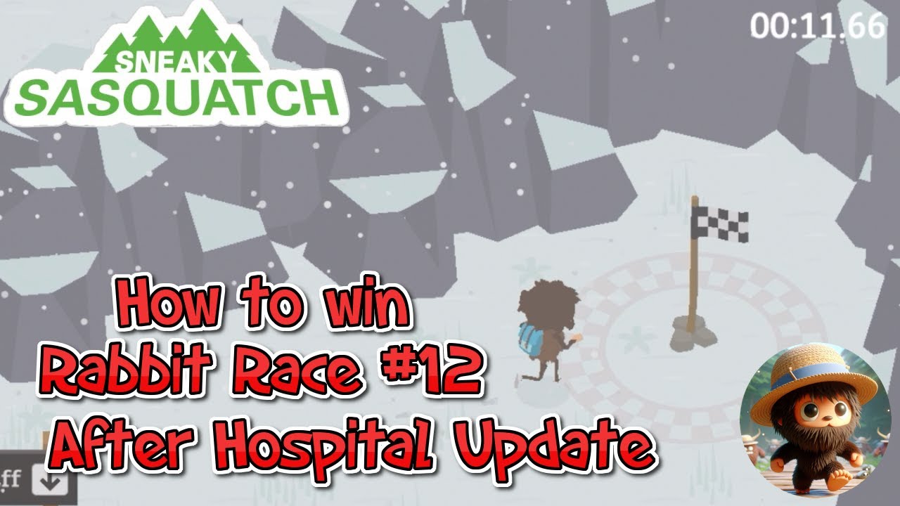 Sneaky Sasquatch - How to win Rabbit Race #12 after Hospital Update