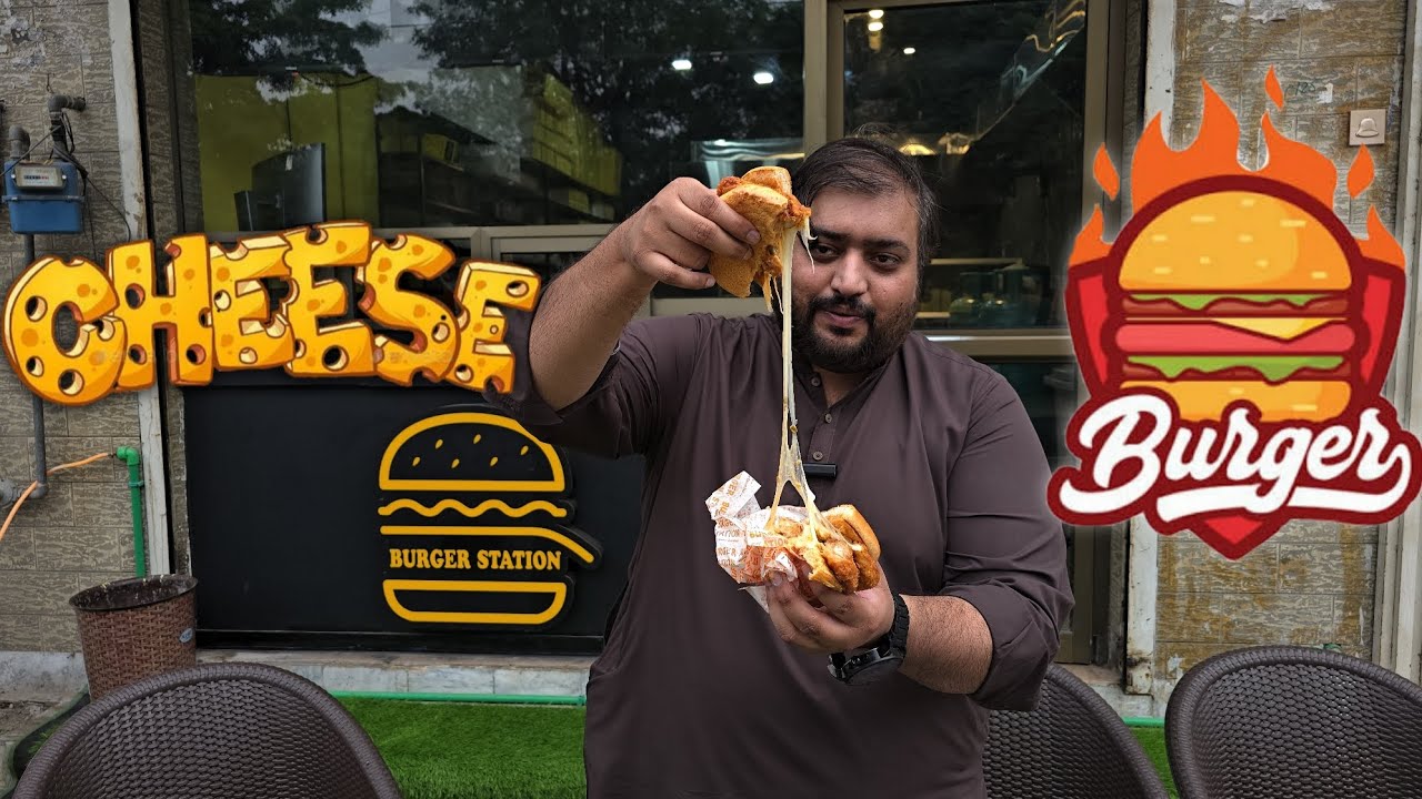 Most Cheesy Burger | Burger Station Food Review 