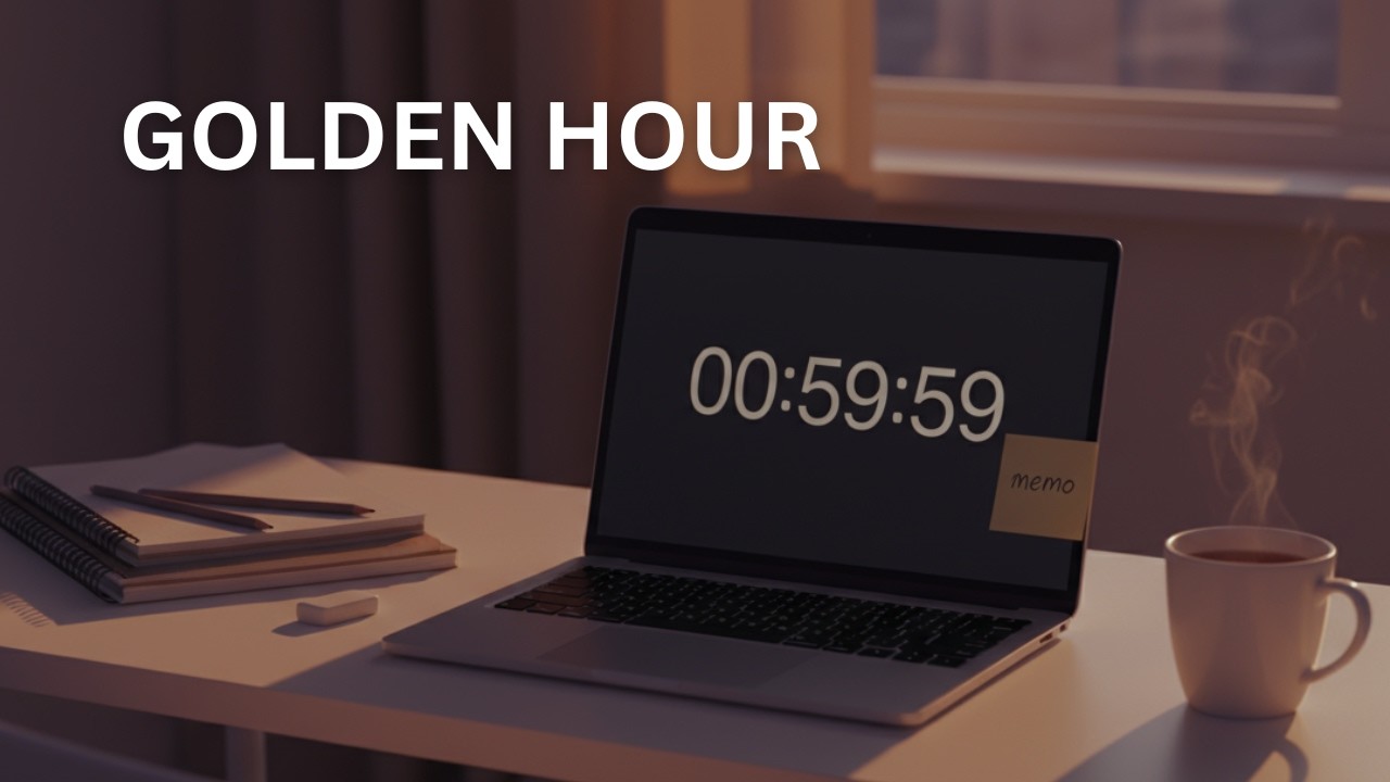 Sunset Desk Time | 1 Hour Calm Music for Concentration