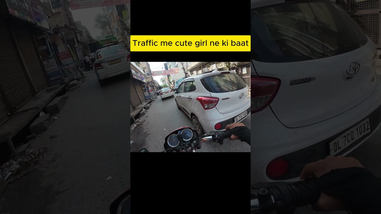 Traffic me cute girl ne ki baat #rapido #cutegirl #cutereaction #motovlog #viralshorts