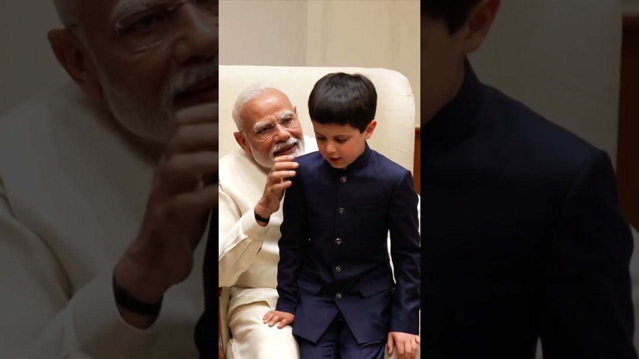 JD Vance's children steal limelight during meeting with Indian prime minister Modi #news #shorts
