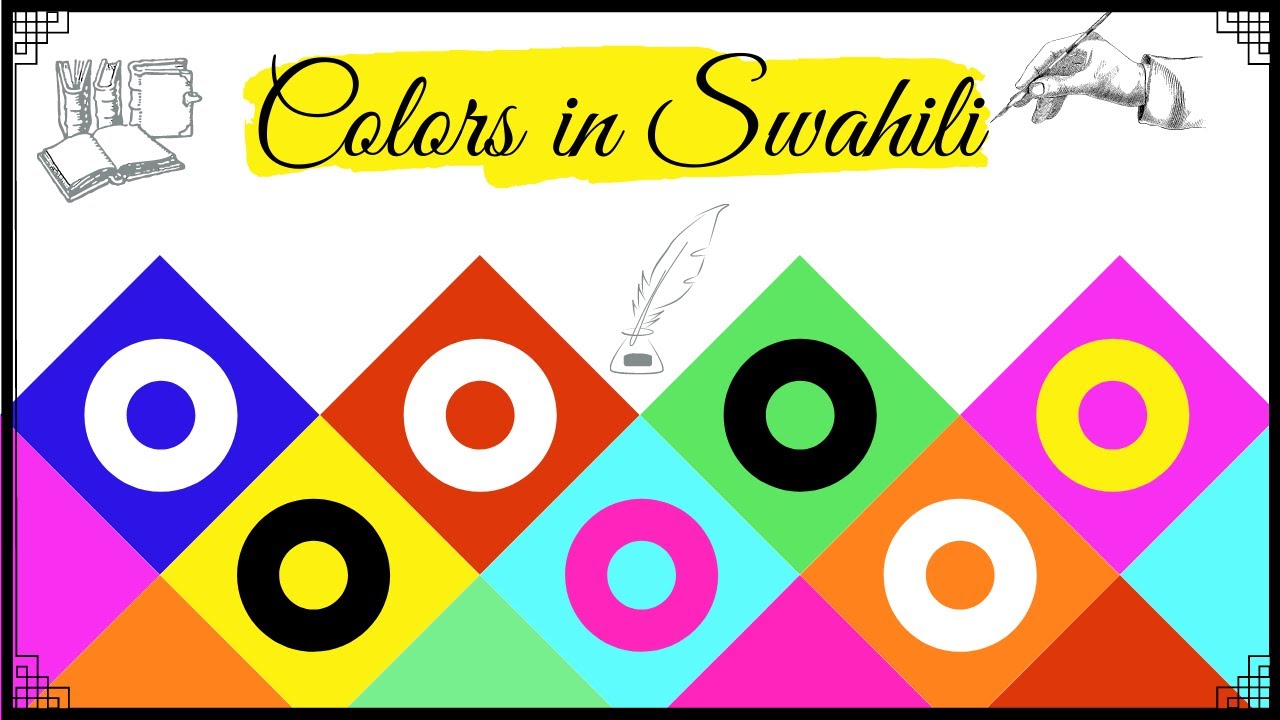 COLORS IN SWAHILI: Beginners - 1/4