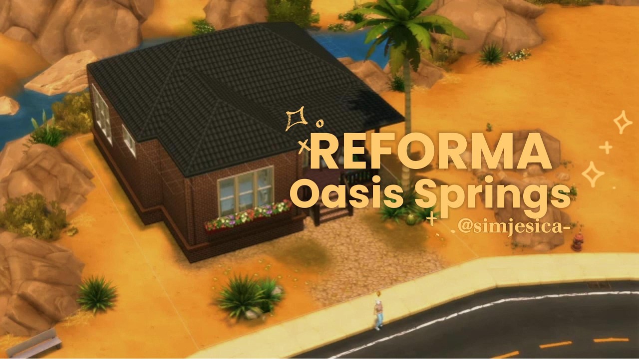 Construí uma casa dos sonhos em Oasis Springs 🌵✨ | The Sims 4 Speed Build