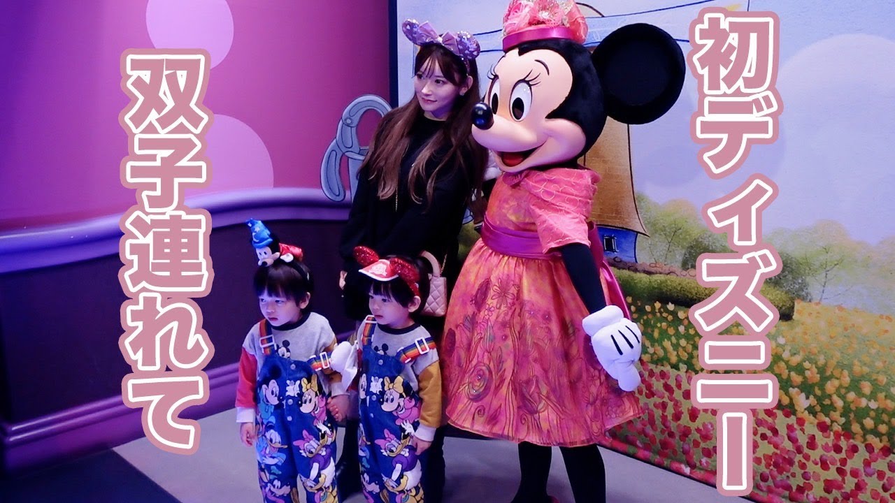 初めて私と双子連れてディズニーランドいってきました🏰