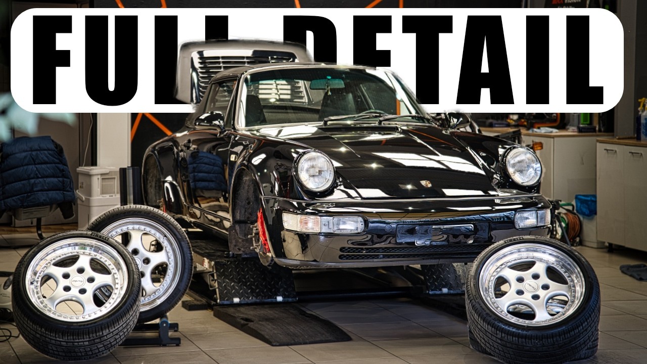 EXTREMELY RARE PORSCHE Carrera 964 Convertible 3.6 TURBO - Full Detail - Auto Detailing