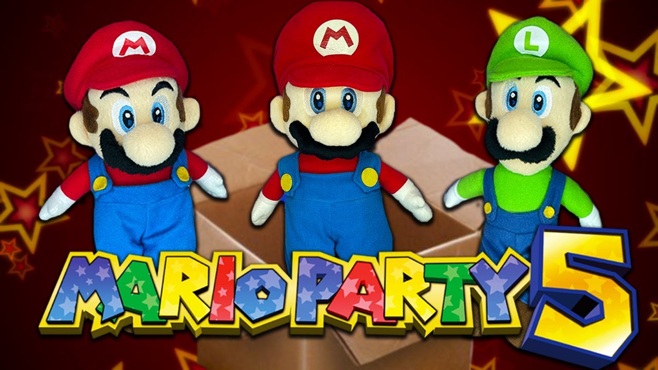 Распаковка плюшевых фигурок Марио и Луиджи из Mario Party 5 - Большая плюшевая игрушка Марио!