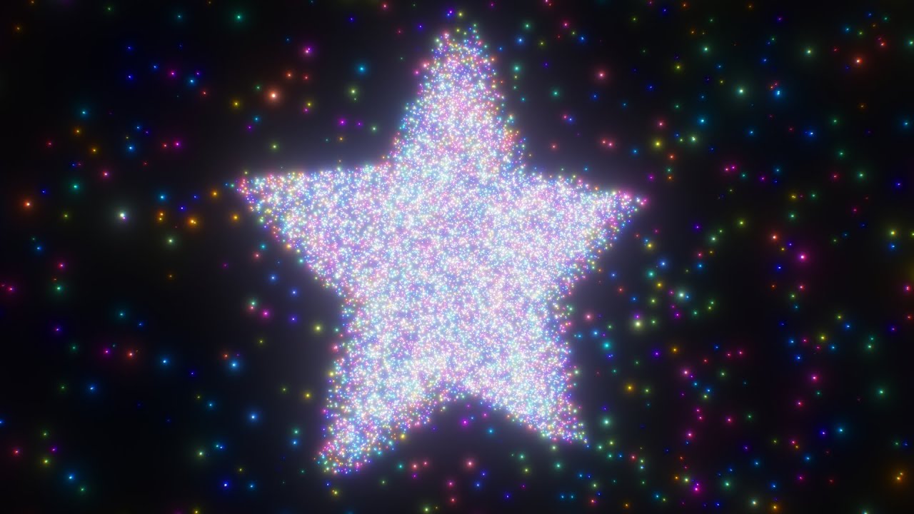 Beautiful Star Sparkle 3D Space Hologram Twinkling Lights Rotating 4K UHD 60fps 1 Hour Video Loop