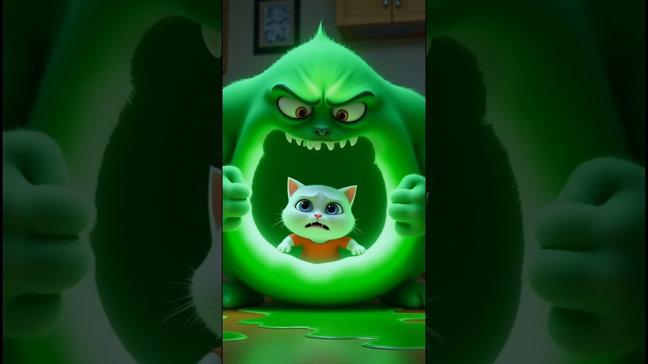 O Gatinho foi Pego pelo monstro!😿😱 #dalle3 #chatgpt #cats #aiart #gato #ai #desenho #gatinho #humor