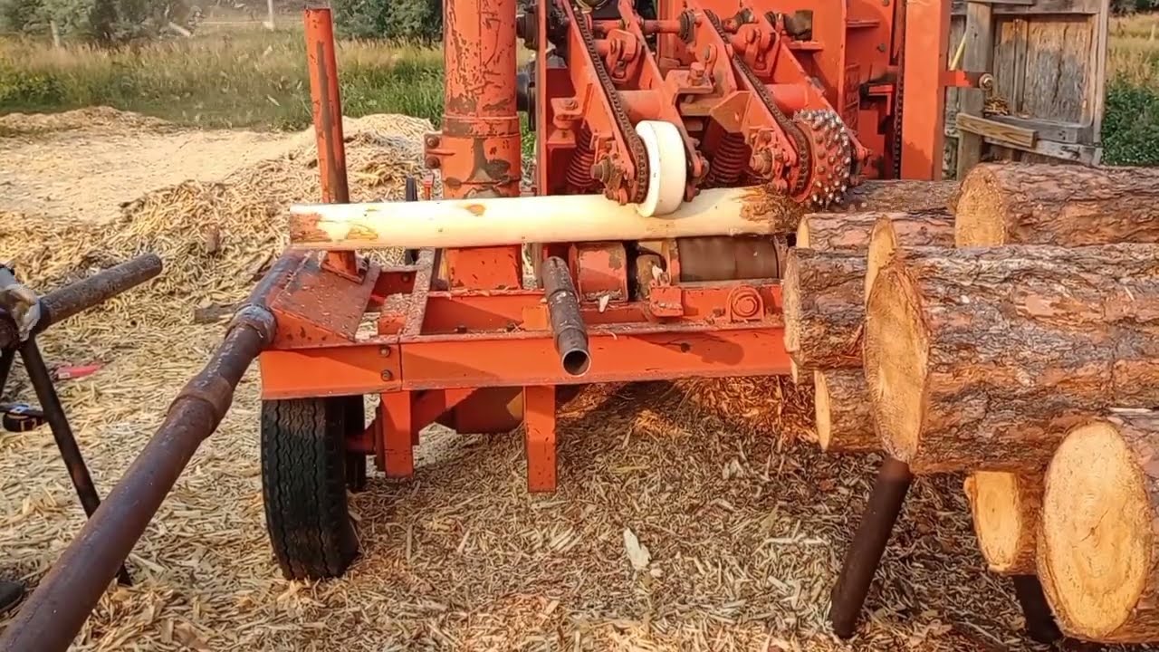 Running the new to me morbark PS8 post and pole peeler