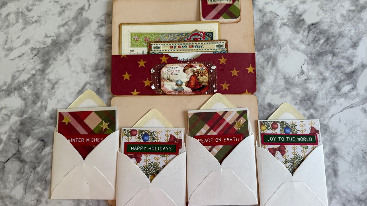 Weekend Retreat at Home: Day 1.  Lg. Mini envelope tags & stationary gift sets. Craft & Chat! 