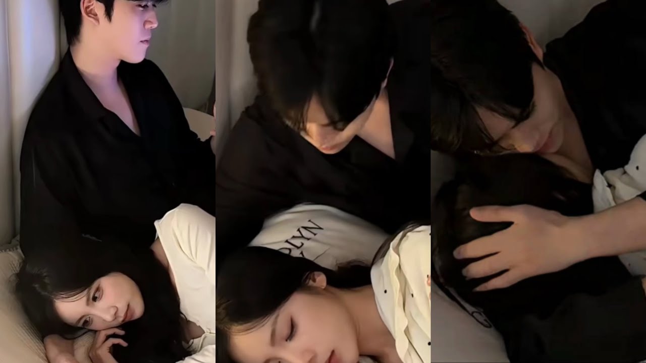 Кавайная парочка, спящая ночью❤️‍🔥🔥