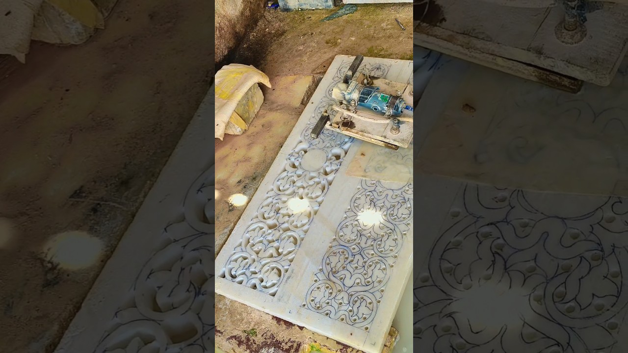 Makrana white marble jali work design #dargah #white #marble #sorts #short