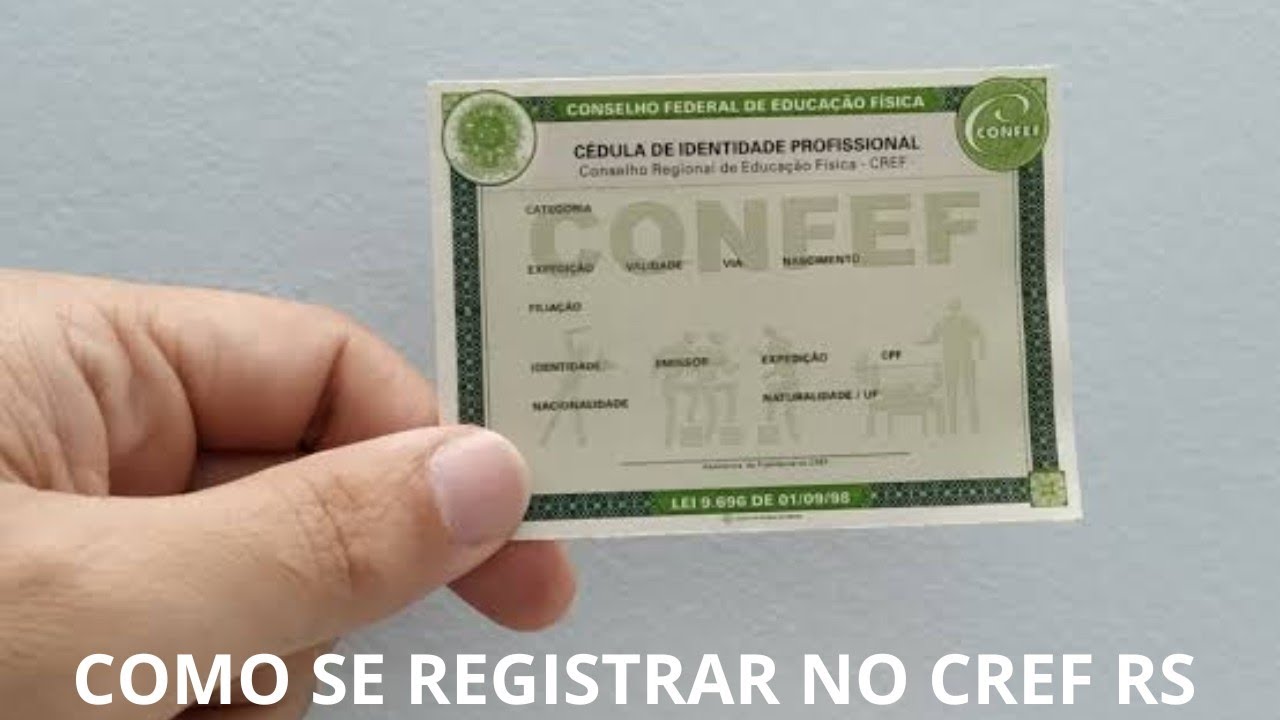 COMO SE REGISTRAR NO CREF RS ?