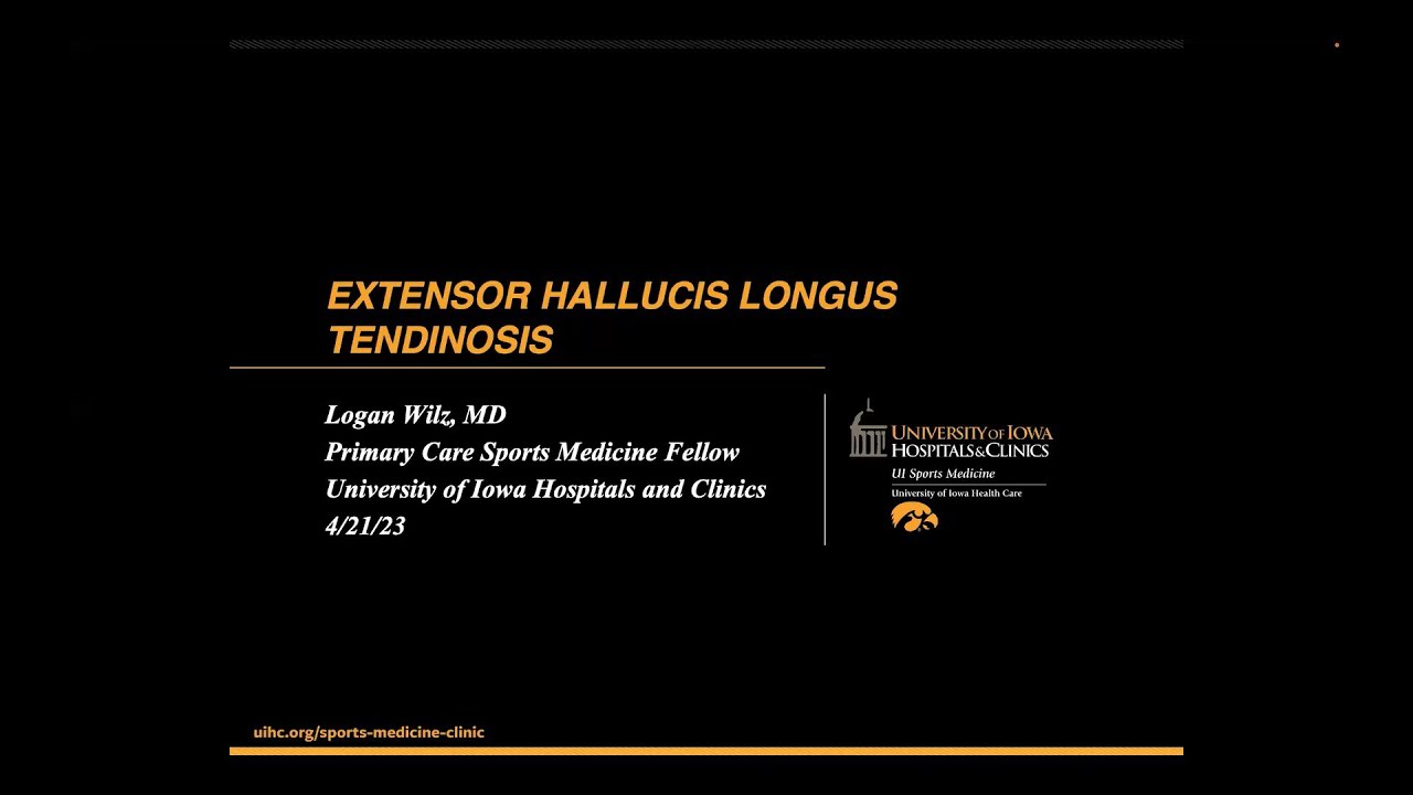 EHL Tendinosis with Dr. Logan Wilz | AMSSM Sports Ultrasound Case Presentation