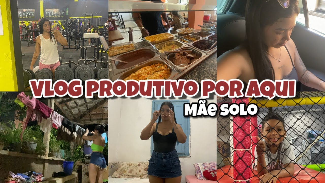 MÃE SOLO| Rotina produtiva| academia| almoço| lavei e organizei as roupas| saímos pra tomar açaí ✨