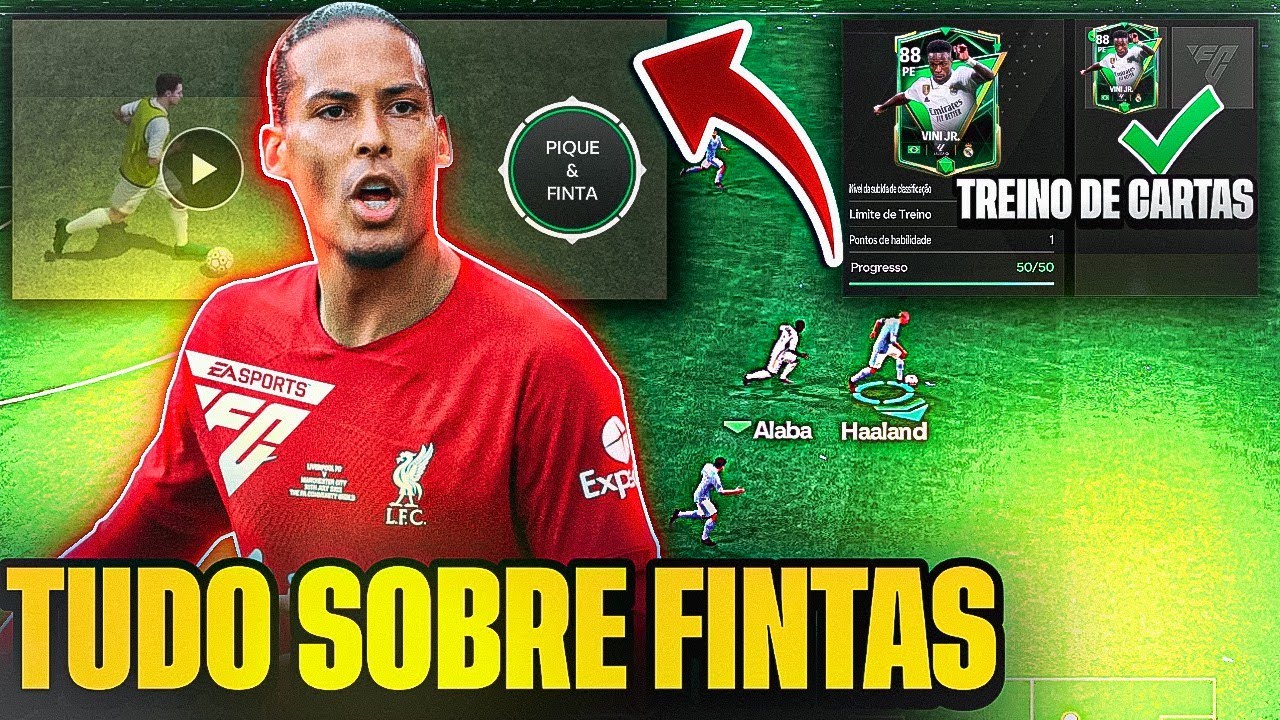 FINTAS E TREINO DE CARTAS 😱💥 PASSO A PASSO DE COMO USAR E EQUIPAR CADA FINTA | FC MOBILE 24