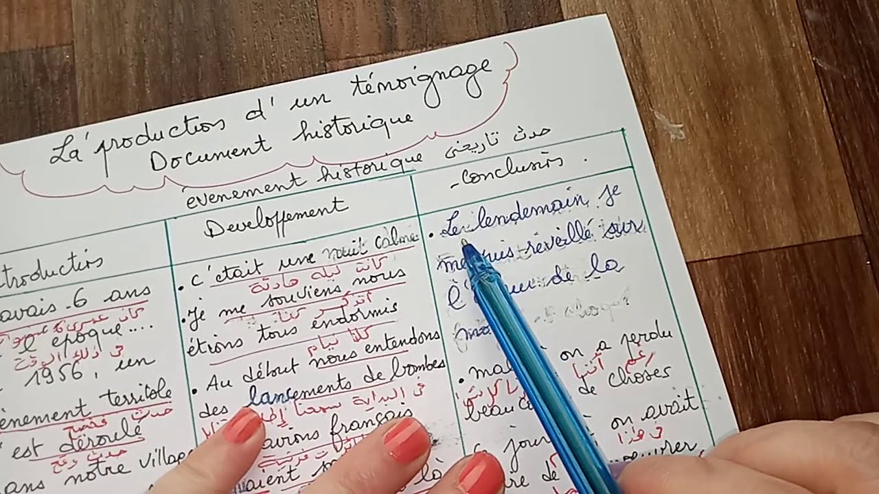 produire le témoignage historiqueاتعلم اليوم معي كيفاش تولي واحد آخر اعدك