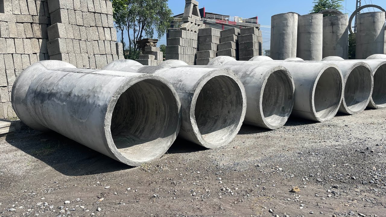 How To Make Concrete Pipes in A Sample way||Cement Pipe Manufacturing process 