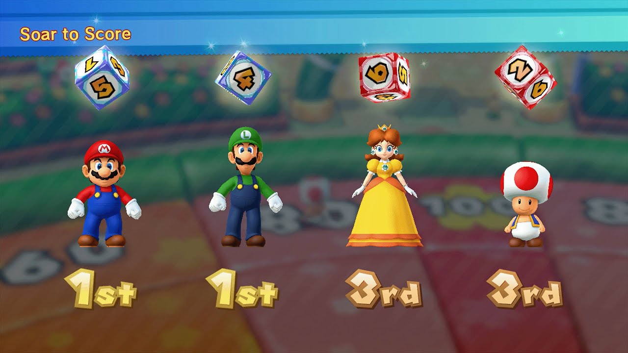 Mario Party 10 - Mario vs Luigi vs Daisy vs Toad - Airship Central