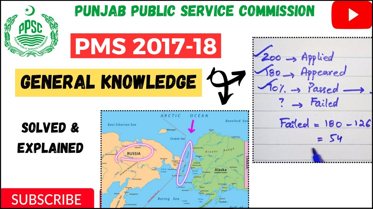 PMS GK Past Paper 2018 | PMS GK Past Paper 2017 | Solved & Explained with updated data, facts & maps