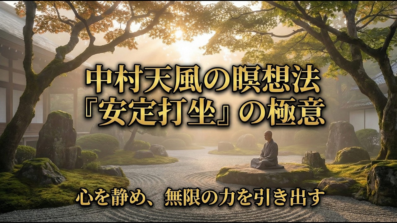 中村天風の瞑想法『安定打坐』の極意｜心を静め、無限の力を引き出す