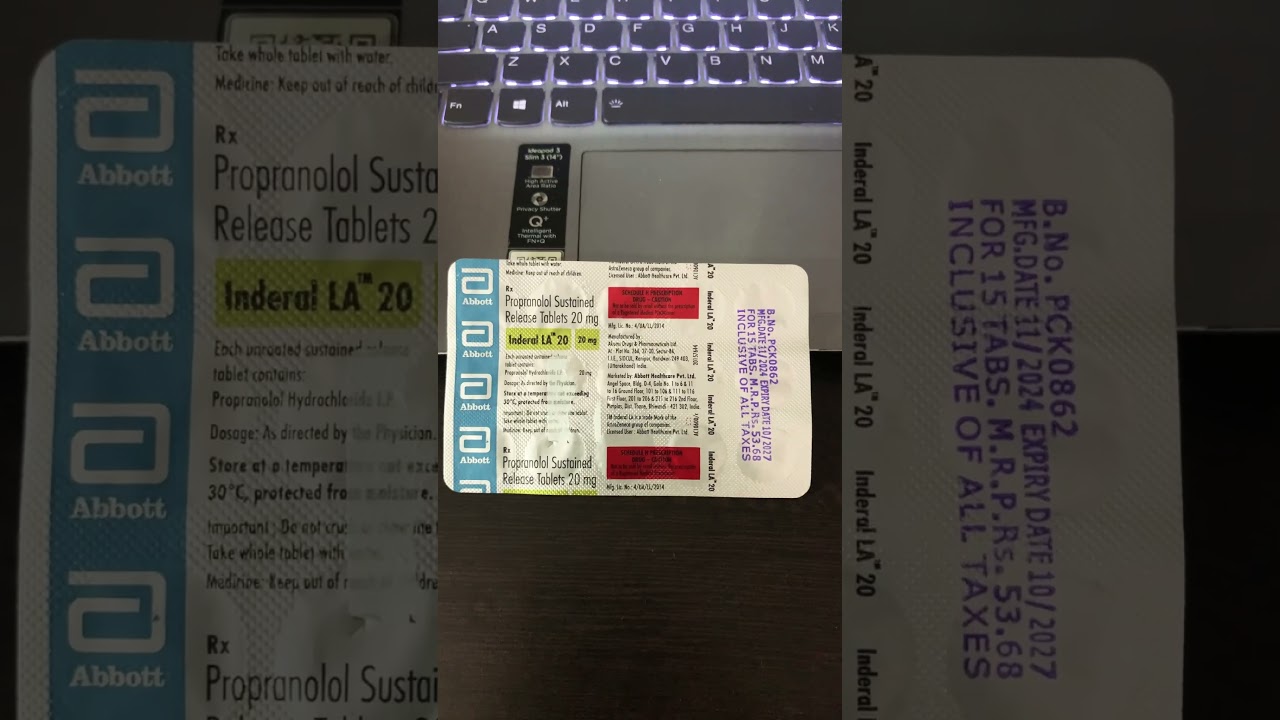 Inderal LA 20 Mg : Propranolol 20 Mg: Benifites And Side Effects