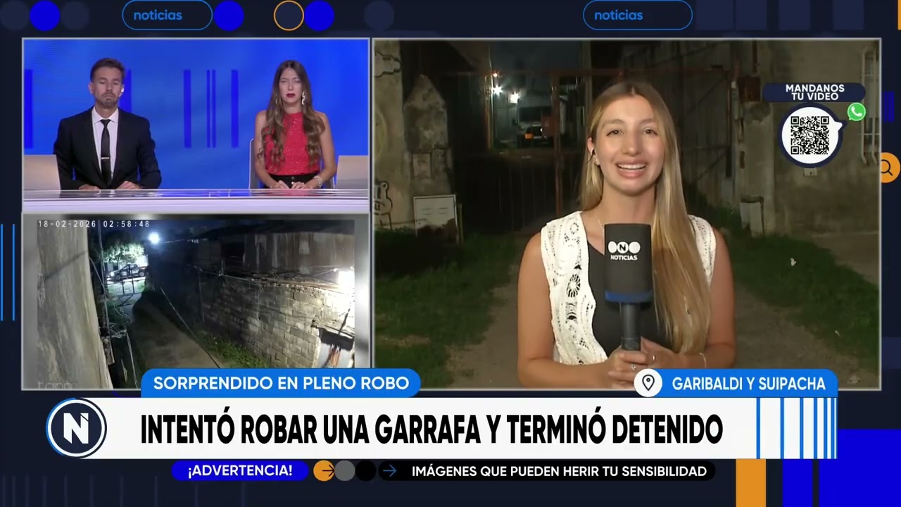 Sorprendido en pleno robo: se llevaba una garrafa y llegó la policía | TELEFE ROSARIO