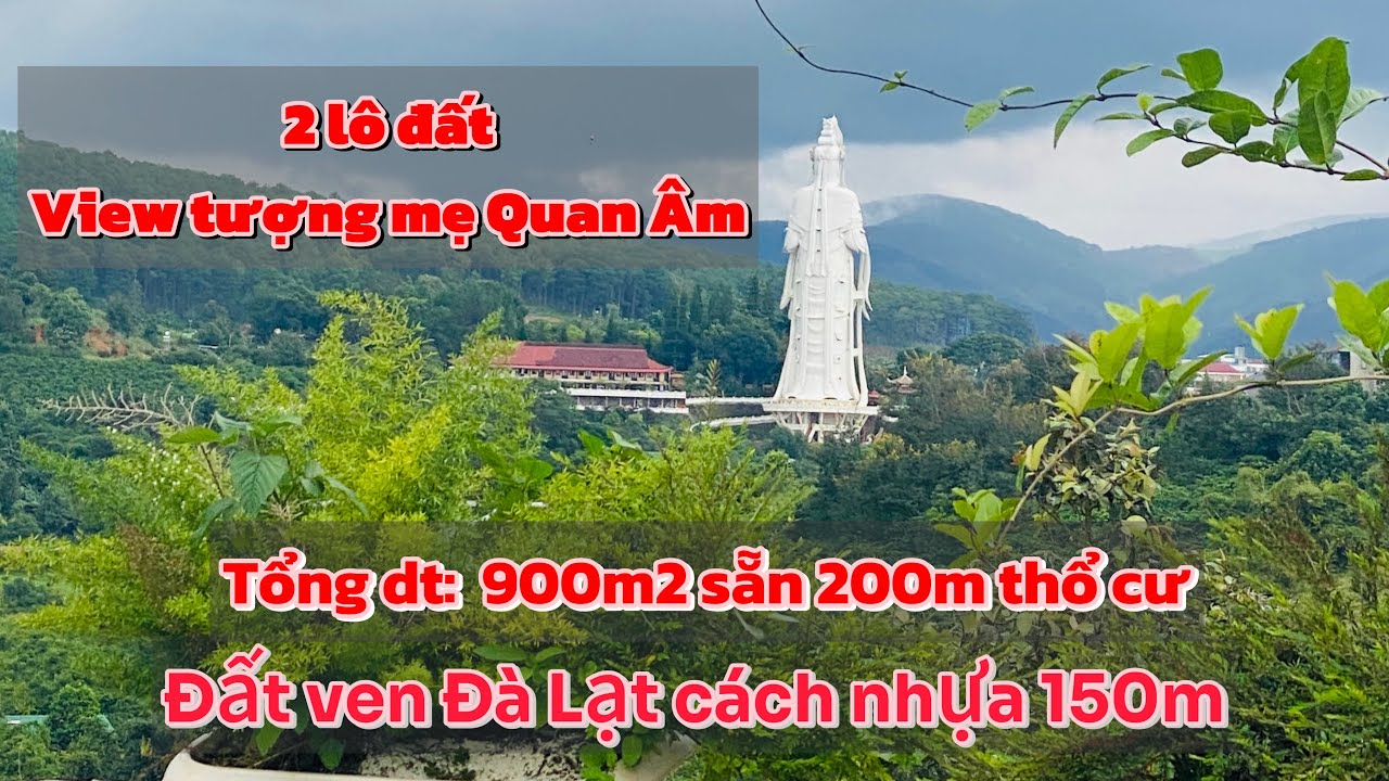 Đất view đẹp nhìn tượng Mẹ Quan Âm tại chùa Linh Ẩn vùng ngoại ô Đà Lạt #batdongsan #realestate #bds