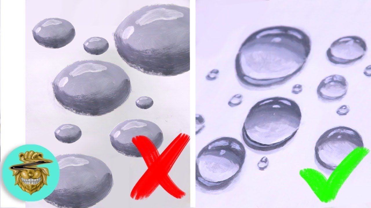 Como PINTAR GOTAS de AGUA - TUTORIAL Paso a Paso FACIL