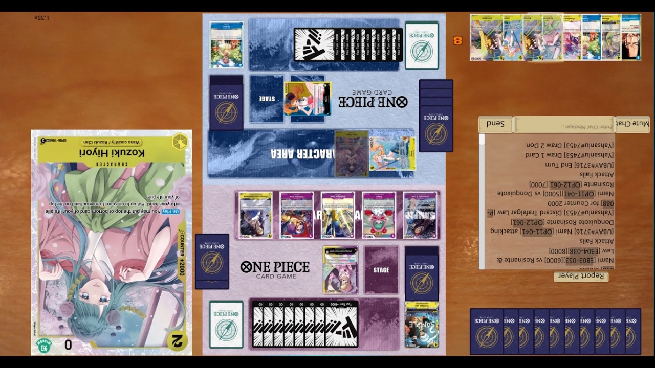 GAMEPLAY TCG ONE PIECE | NAMI VS ROSINANTE