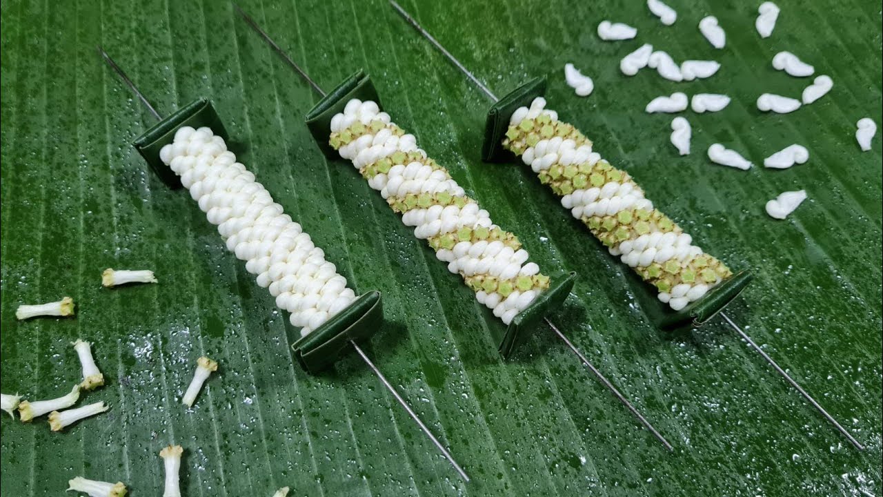 การร้อยมาลัยซีกกลีบดอกรัก7หลัก #รักล้วน#ลายเกลียวเดี่ยว#ลายเกลียวคู่