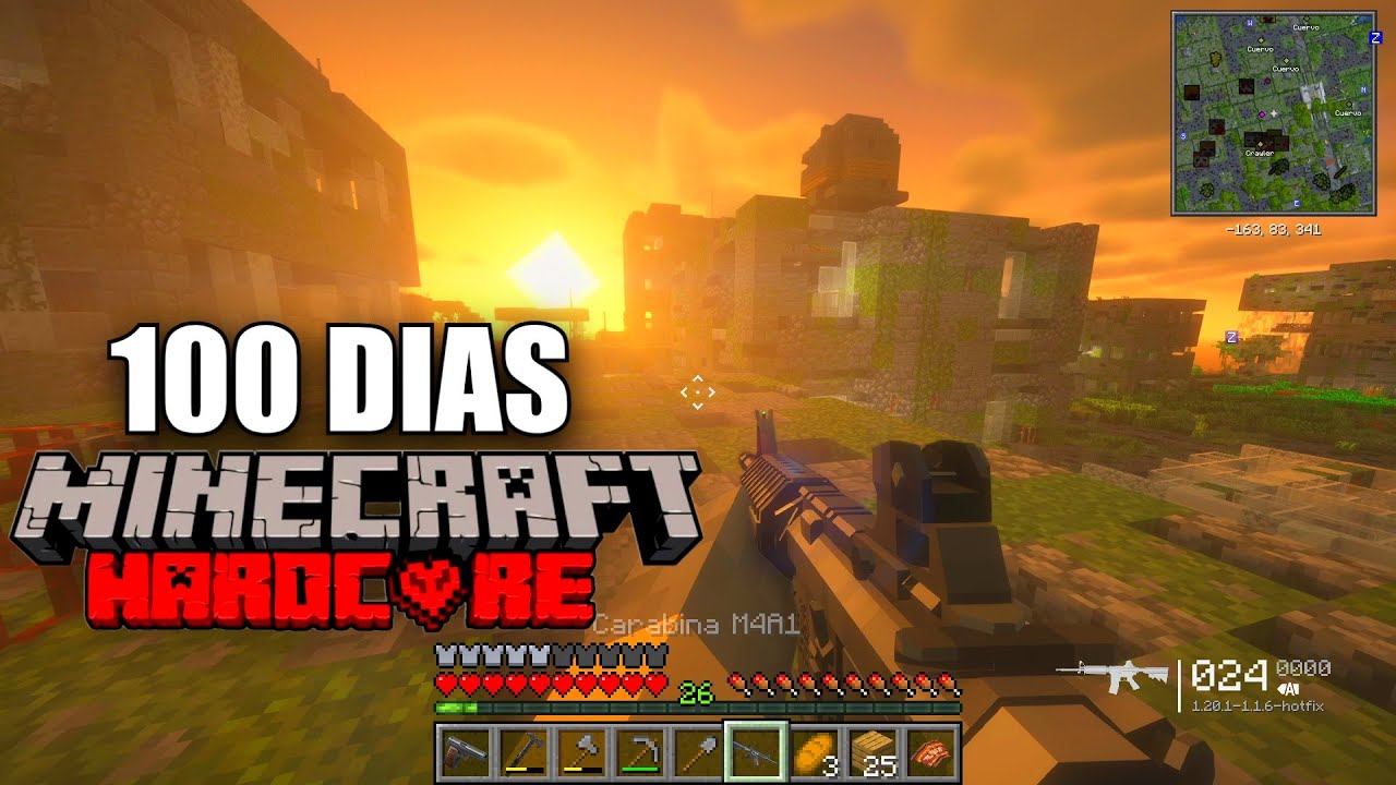 Sobrevivo 100 D&iacute;as en una APOCALIPSIS ZOMBIE en Minecraft