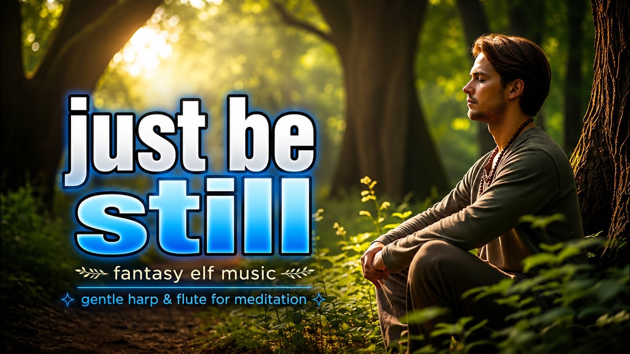 Just Be Still (Fantasy Elf Music) - Gentle Harp & Flute for Meditation