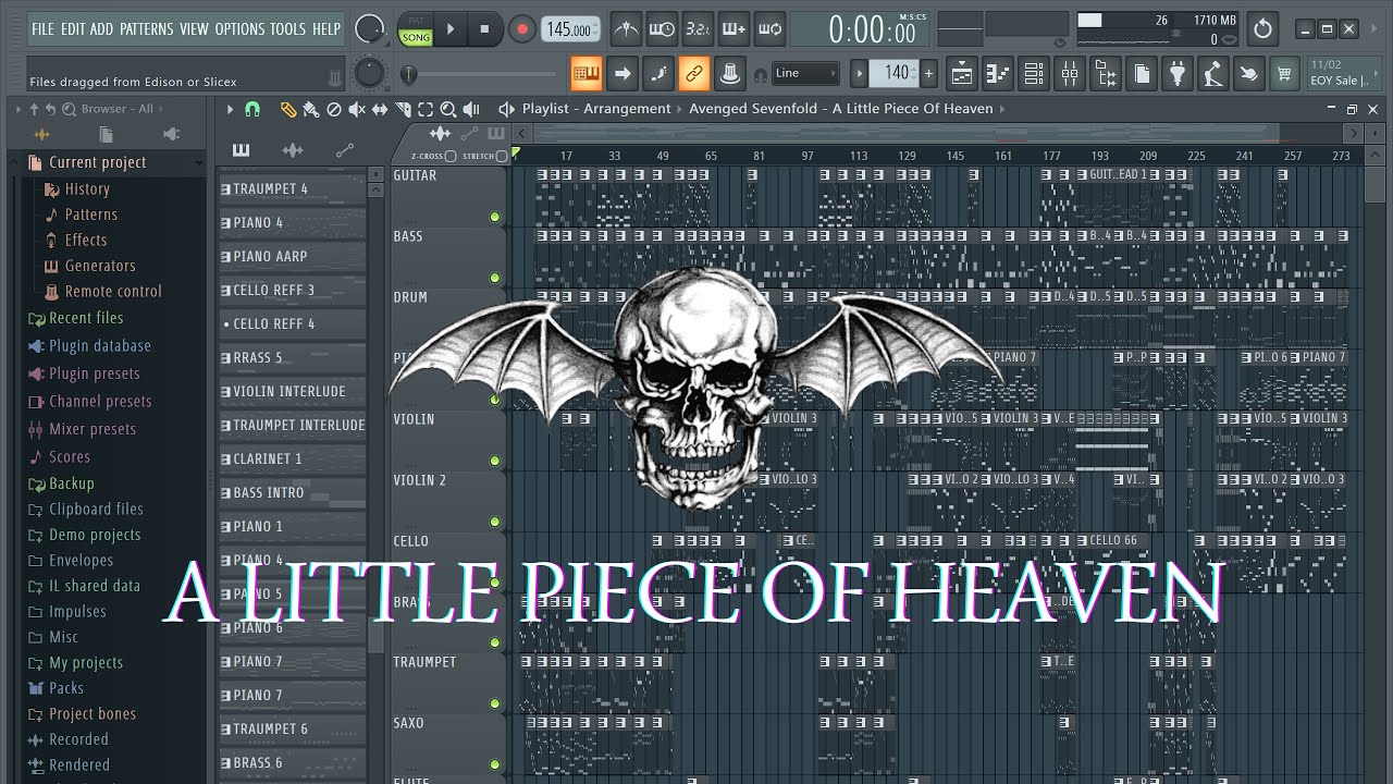 FL Studio Avenged Sevenfold - A little Piece Of Heaven (Instumental)