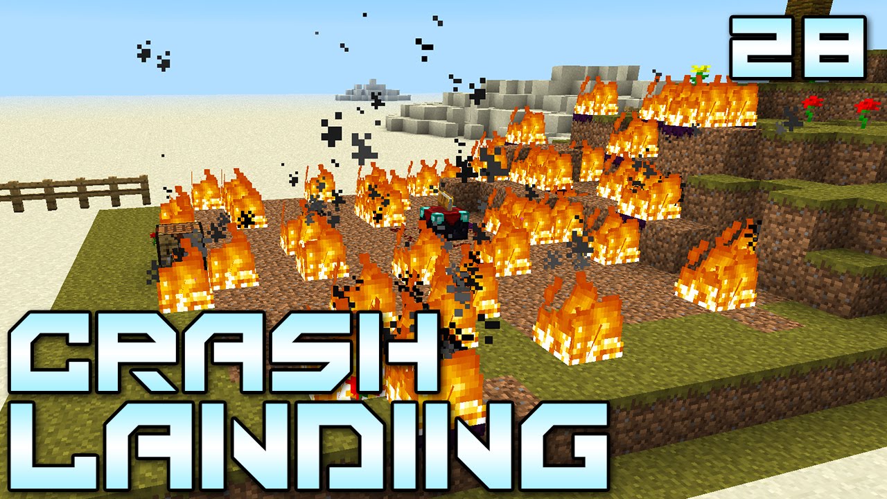 Minecraft Crash Landing 28 — «Моя жизнь нестабильна!!!» (Модифицированный Minecraft)